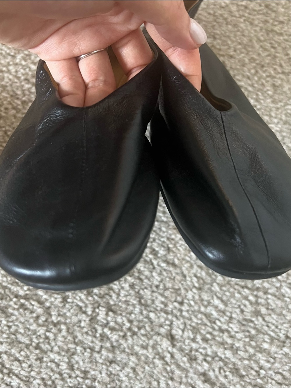 New Reformation Blaine Flat Black Leather Size 8 - Picture 7 of 10